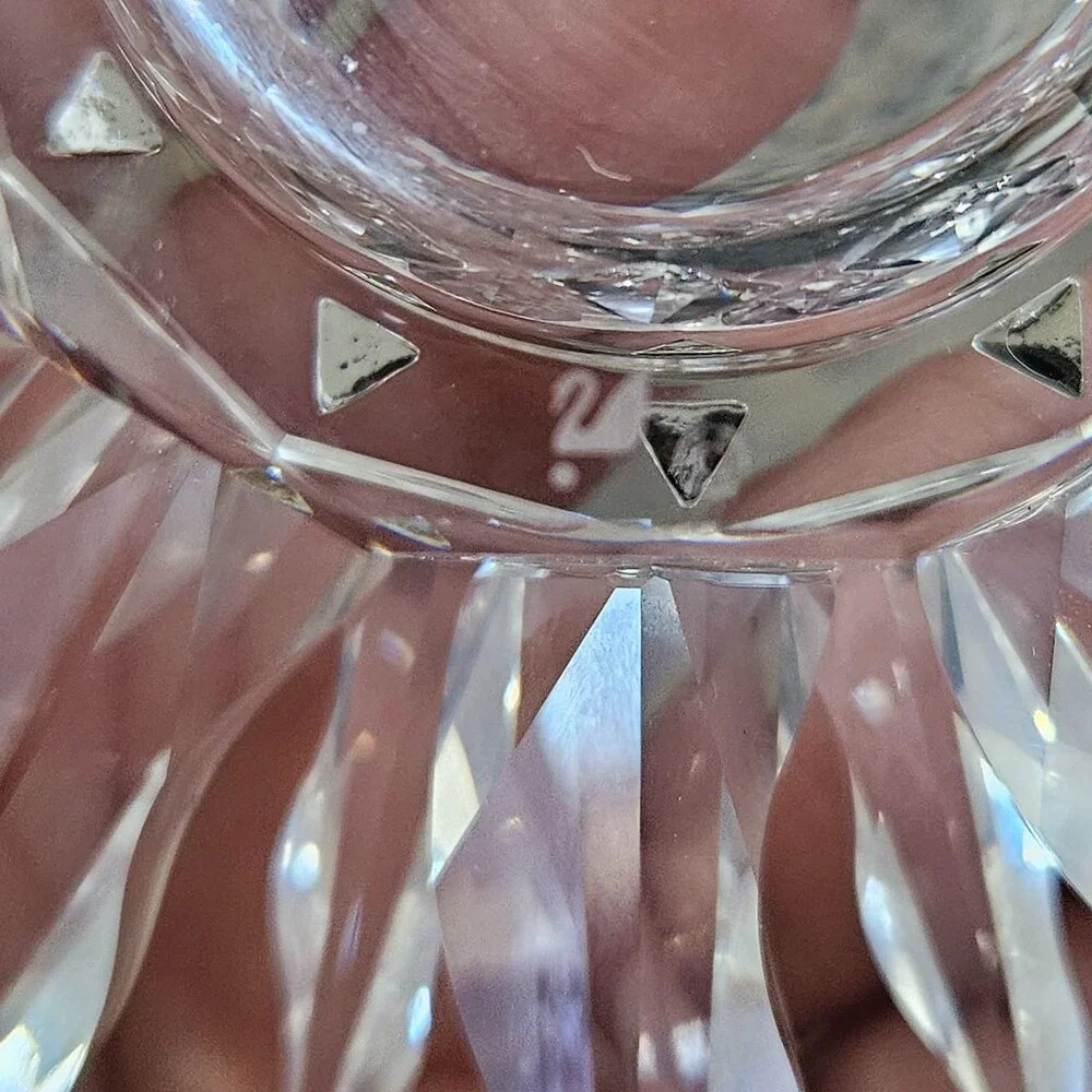 RARE VINTAGE SWAROVSKI CRYSTAL SOLARIS SUN STAR TAPER CANDLEHOLDER ORIGINAL BOX